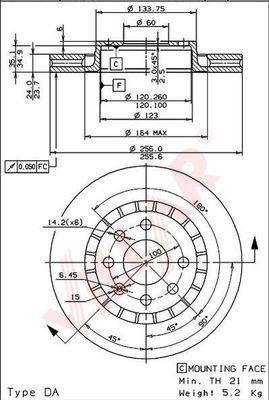 Villar 628.0495 - Bremsscheibe alexcarstop-ersatzteile.com