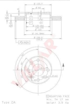 Villar 628.0482 - Bremsscheibe alexcarstop-ersatzteile.com