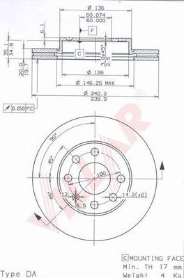 Villar 628.0850 - Bremsscheibe alexcarstop-ersatzteile.com