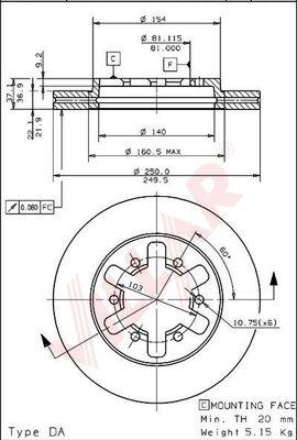 Textar 98200 0945 0 1 - Bremsscheibe alexcarstop-ersatzteile.com