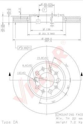 Villar 628.1705 - Bremsscheibe alexcarstop-ersatzteile.com