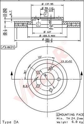 Villar 628.1730 - Bremsscheibe alexcarstop-ersatzteile.com