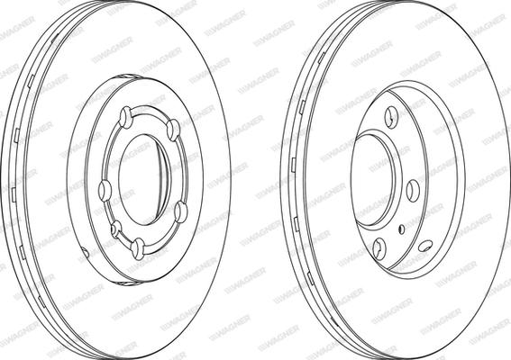 Wagner WGR0927-1 - Bremsscheibe alexcarstop-ersatzteile.com