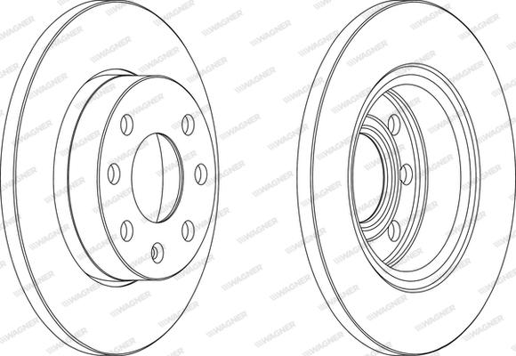 Wagner WGR0116-1 - Bremsscheibe alexcarstop-ersatzteile.com