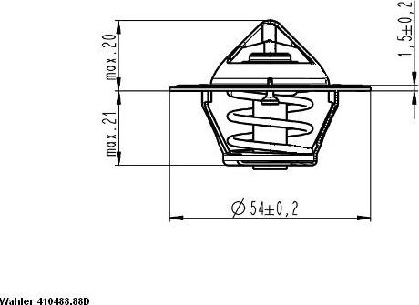 WAHLER 410488.88D - Thermostat, Kühlmittel alexcarstop-ersatzteile.com