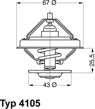 WAHLER 4105.71D - Thermostat, Kühlmittel alexcarstop-ersatzteile.com