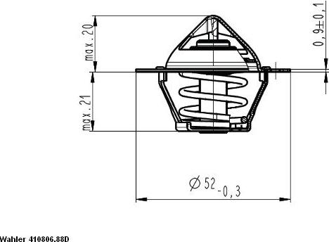 WAHLER 41080688D - Thermostat, Kühlmittel alexcarstop-ersatzteile.com