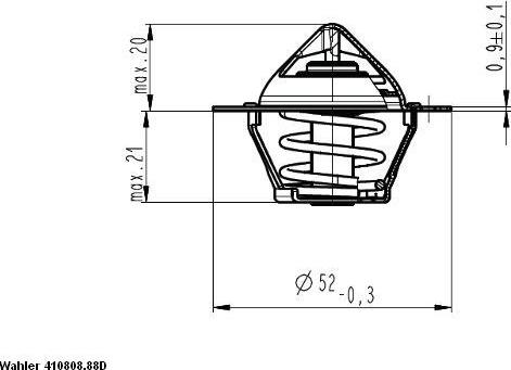 WAHLER 41080888D - Thermostat, Kühlmittel alexcarstop-ersatzteile.com