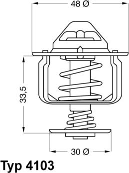 WAHLER 4103.82D - Thermostat, Kühlmittel alexcarstop-ersatzteile.com