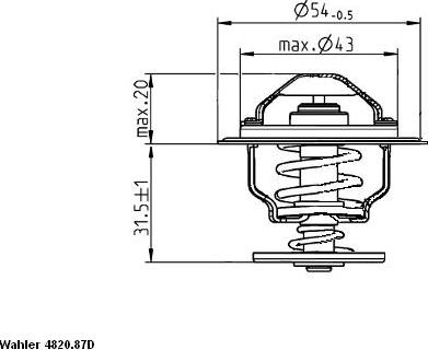 WAHLER 4820.87D - Thermostat, Kühlmittel alexcarstop-ersatzteile.com