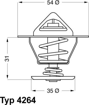 WAHLER 4264.84D - Thermostat, Kühlmittel alexcarstop-ersatzteile.com