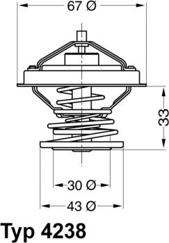 WAHLER 4238.92D - Thermostat, Kühlmittel alexcarstop-ersatzteile.com