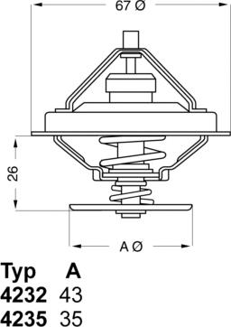 WAHLER 4232.80D - Thermostat, Kühlmittel alexcarstop-ersatzteile.com