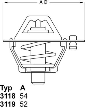 WAHLER 311982D5 - Thermostat, Kühlmittel alexcarstop-ersatzteile.com