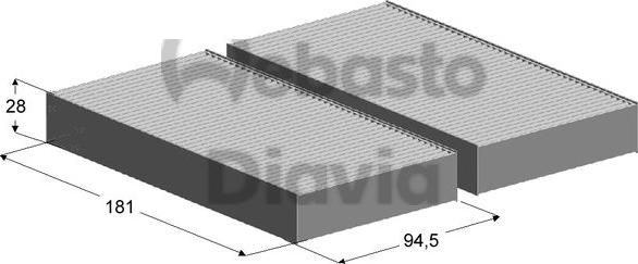 Webasto 82D0325141A - Filter, Innenraumluft alexcarstop-ersatzteile.com