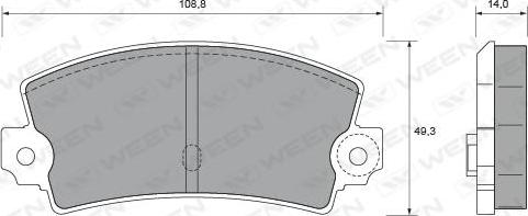 Ween 151-1904 - Bremsbelagsatz, Scheibenbremse alexcarstop-ersatzteile.com