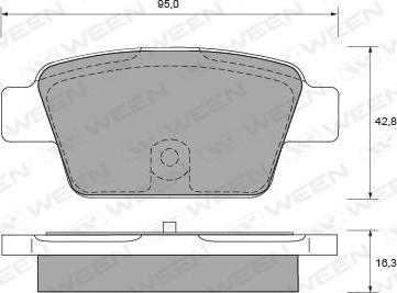 Ween 151-1900 - Bremsbelagsatz, Scheibenbremse alexcarstop-ersatzteile.com