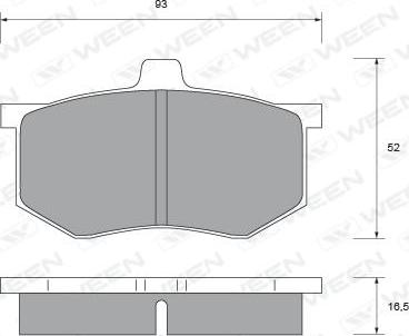 Ween 151-1445 - Bremsbelagsatz, Scheibenbremse alexcarstop-ersatzteile.com