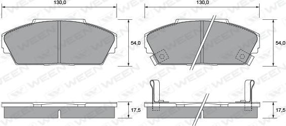 Ween 151-1406 - Bremsbelagsatz, Scheibenbremse alexcarstop-ersatzteile.com