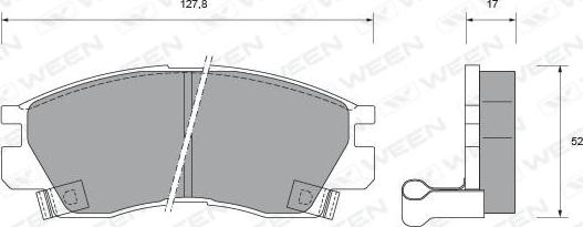 Ween 151-1544 - Bremsbelagsatz, Scheibenbremse alexcarstop-ersatzteile.com