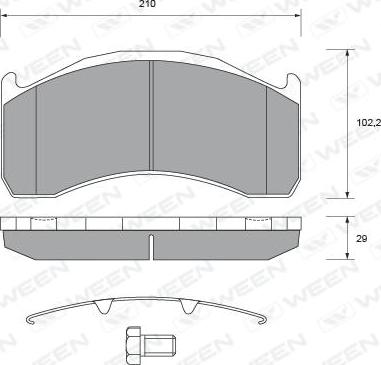 Ween 151-1551 - Bremsbelagsatz, Scheibenbremse alexcarstop-ersatzteile.com