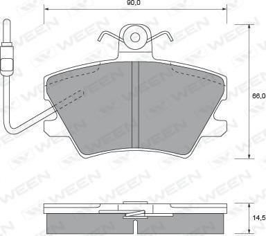 Ween 151-1522 - Bremsbelagsatz, Scheibenbremse alexcarstop-ersatzteile.com