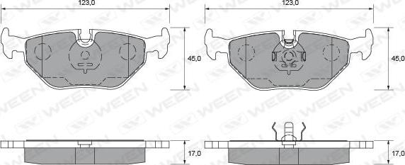 Ween 151-1644 - Bremsbelagsatz, Scheibenbremse alexcarstop-ersatzteile.com