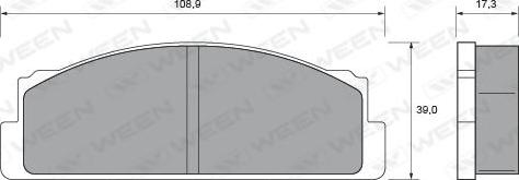 Ween 151-1604 - Bremsbelagsatz, Scheibenbremse alexcarstop-ersatzteile.com