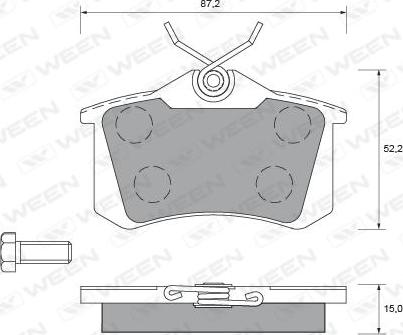 SACHS 111_1058 - Bremsbelagsatz, Scheibenbremse alexcarstop-ersatzteile.com