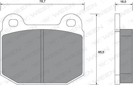 Ween 151-1093 - Bremsbelagsatz, Scheibenbremse alexcarstop-ersatzteile.com