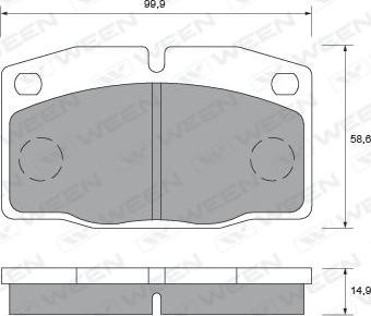 Ween 151-1001 - Bremsbelagsatz, Scheibenbremse alexcarstop-ersatzteile.com