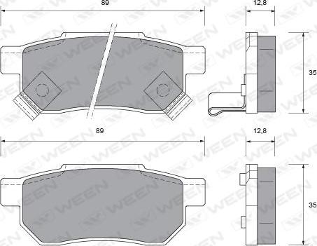 Ween 151-1027 - Bremsbelagsatz, Scheibenbremse alexcarstop-ersatzteile.com