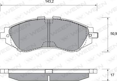 Ween 151-1109 - Bremsbelagsatz, Scheibenbremse alexcarstop-ersatzteile.com