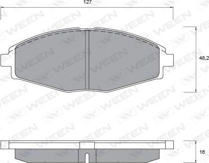 Ween 151-1106 - Bremsbelagsatz, Scheibenbremse alexcarstop-ersatzteile.com