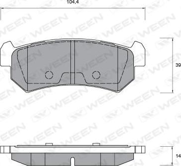 Ween 151-1127 - Bremsbelagsatz, Scheibenbremse alexcarstop-ersatzteile.com