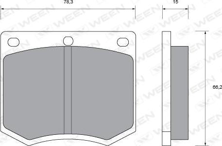 Ween 151-1390 - Bremsbelagsatz, Scheibenbremse alexcarstop-ersatzteile.com