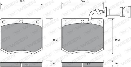 Ween 151-1397 - Bremsbelagsatz, Scheibenbremse alexcarstop-ersatzteile.com