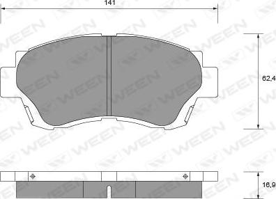 Ween 151-1359 - Bremsbelagsatz, Scheibenbremse alexcarstop-ersatzteile.com