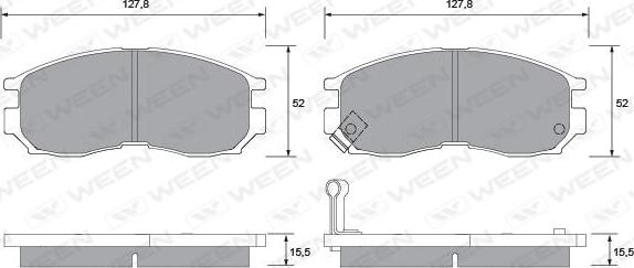 Ween 151-1356 - Bremsbelagsatz, Scheibenbremse alexcarstop-ersatzteile.com