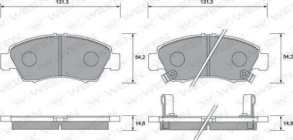 Ween 151-1366 - Bremsbelagsatz, Scheibenbremse alexcarstop-ersatzteile.com