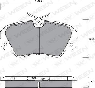 Ween 151-1313 - Bremsbelagsatz, Scheibenbremse alexcarstop-ersatzteile.com