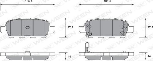 Ween 151-1381 - Bremsbelagsatz, Scheibenbremse alexcarstop-ersatzteile.com