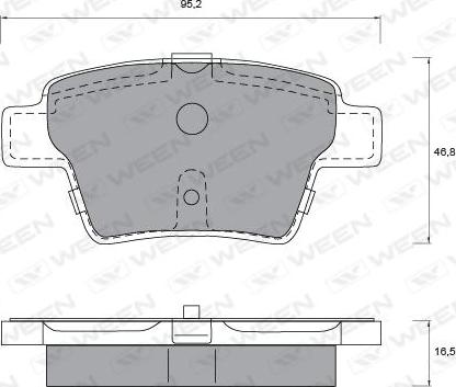 Ween 151-1207 - Bremsbelagsatz, Scheibenbremse alexcarstop-ersatzteile.com