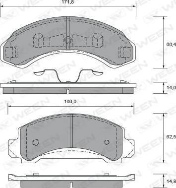 Ween 151-2403 - Bremsbelagsatz, Scheibenbremse alexcarstop-ersatzteile.com