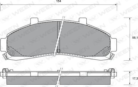 Ween 151-2410 - Bremsbelagsatz, Scheibenbremse alexcarstop-ersatzteile.com