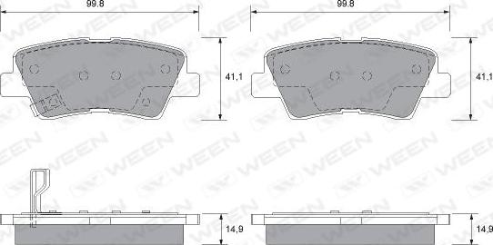 Ween 151-2567 - Bremsbelagsatz, Scheibenbremse alexcarstop-ersatzteile.com