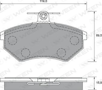 Ween 151-2515 - Bremsbelagsatz, Scheibenbremse alexcarstop-ersatzteile.com