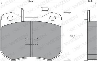 Ween 151-2020 - Bremsbelagsatz, Scheibenbremse alexcarstop-ersatzteile.com