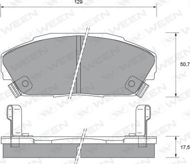 Ween 151-2103 - Bremsbelagsatz, Scheibenbremse alexcarstop-ersatzteile.com