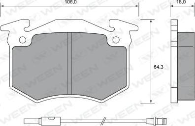 Ween 151-2389 - Bremsbelagsatz, Scheibenbremse alexcarstop-ersatzteile.com